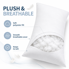 White full-length body pillow, 51 × 137 cm
