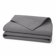 Grey lightweight quilted bedspread, 230 × 250 cm