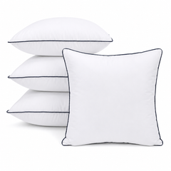 Pack of four white cushion inserts, 45 × 45 cm