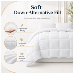 White all-season duvet insert, 224 × 224 cm