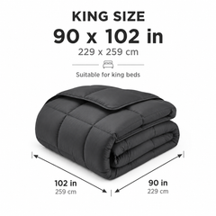 Charcoal and black reversible king duvet, 229 × 259 cm