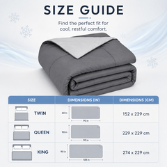 Grey double-sided cooling comforter