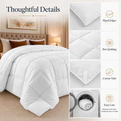 White all-season duvet insert, 224 × 224 cm